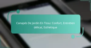 Canapés De Jardin En Tissu: Confort, Entretien délicat, Esthétique