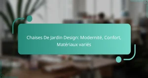 Chaises De Jardin Design: Modernité, Confort, Matériaux variés