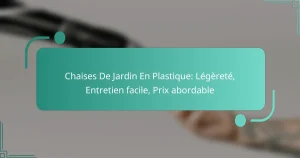 Chaises De Jardin En Plastique: Légèreté, Entretien facile, Prix abordable
