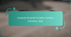 Fauteuils De Jardin En Rotin: Confort, Entretien, Style